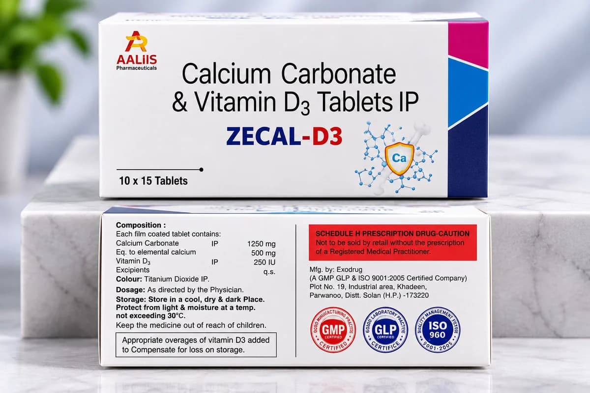 ZECAL-D3 (Film-coated tablet) pharmaceutical packaging - Calcium Carbonate 1250 mg (eq. to elemental calcium 500 mg) + Vitamin D3 250 IU